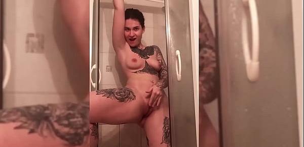  Baby Big Ass Teasing and Masturbating with Shower - Hot Solo